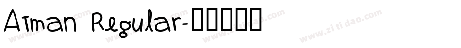 Atman Regular字体转换